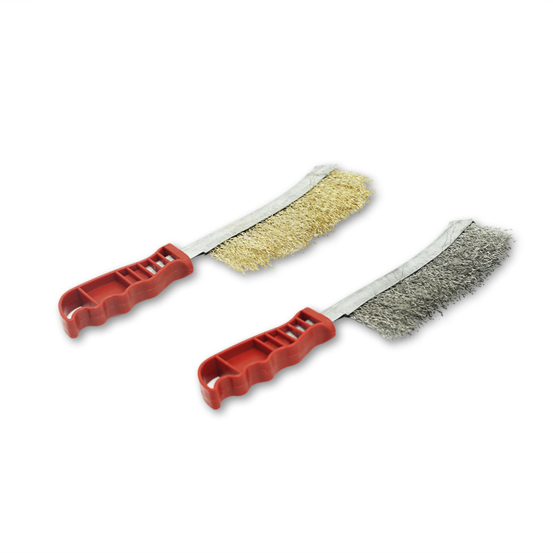 Cepillo tipo cuchillo Cepillo de alambre de acero inoxidable Cepillo de alambre de cobre para eliminar el óxido de los huecos Cepillo de plástico Barbacoa Cepillo de hierro Cepillo de limpieza Durable