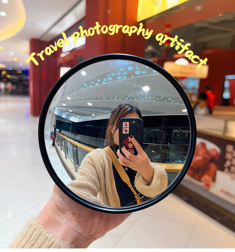 Car, Large Truck, and Bus Blind Spot Auxiliary Rearview Mirror with Added Convex High-Definition Wide-Angle Reversing Small Round Mirror