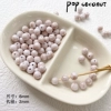 1514C# imitation jade cracked round beads 5 pieces