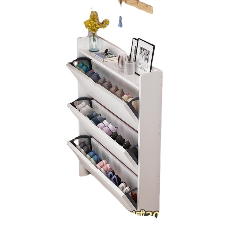 Zapatero con tapa abatible, ultrafino, para uso doméstico en la entrada, nuevo modelo popular de 2025, mueble de entrada, moderno y sencillo mueble de almacenamiento, zapatero de entrada.
