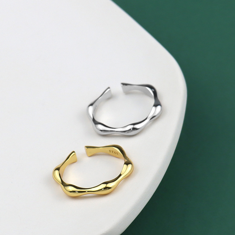 2021 new geometric irregular ring fashion Korean open ringpicture20