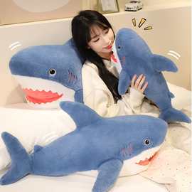 厂家直销鲨鱼抱枕玩偶男女睡枕夹腿床上长条趴枕靠垫布娃毛绒玩具