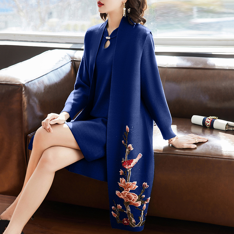 E6077 1740K ÁO KHOÁC NỮ TAIRYA ÁO LEN CẢ BỘ 2 MÓN MÙA XUÂN THU ĐÔNG TRUNG NIÊN DÙNG TRONG LỄ CƯỚI THỜI TRANG NỮ G05 SẢN PHẨM MỚI