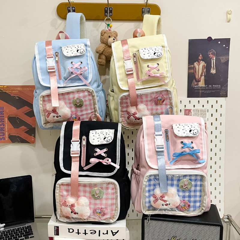 日系二次元甜美少女风学生背包ins可爱轻便双肩包高颜值学生书包|undefined