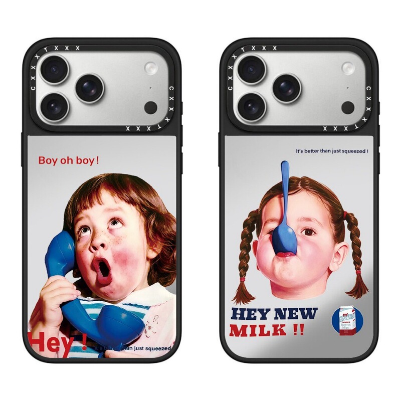 C-brand fun American-style funny expression little girl iPhone 17 Pro Max case suitable for 15 Pro, celebrity style