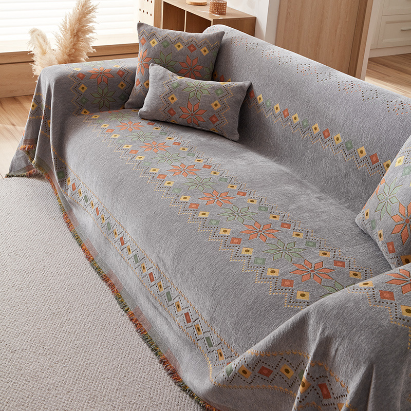 Sofá de tela Schneier de alta calidad cuatro estaciones cojín universal cubierta todo incluido anti-gato arañazo siesta cubierta manta