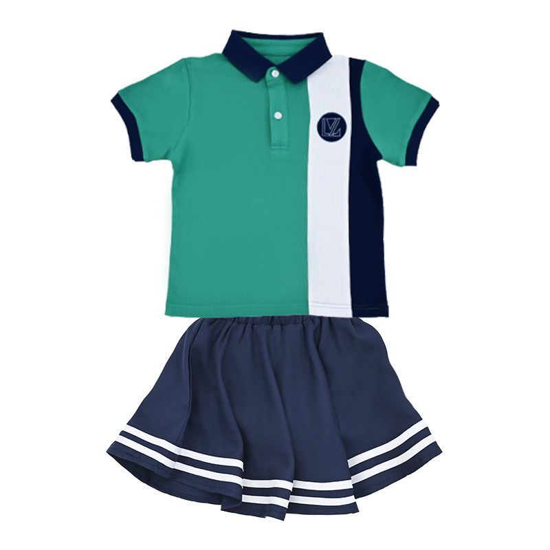 瀾洋貝服飾小学生半袖クラス服夏高校学生制服夏服セット先生綿bt61|undefined