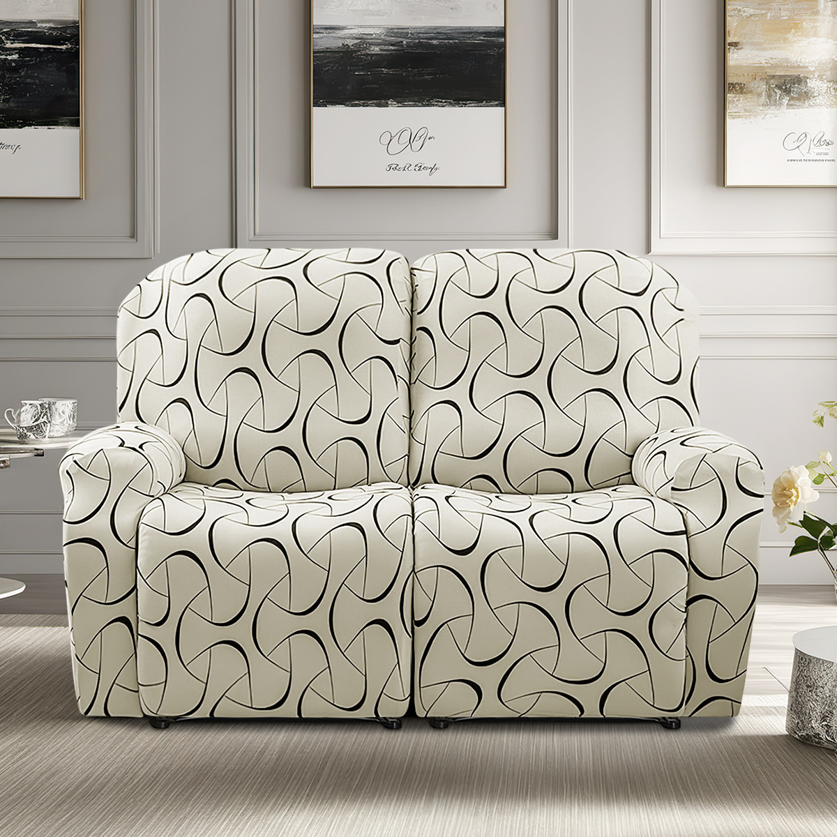 Cross-border nuevo elástico impresión de seda de leche Chivas sofá cubierta de sillón eléctrico Chivas sofá cubierta de una sola persona