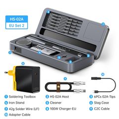 FNIRSI HS-02a/02bスマートはんだ付けモバイルテーブル収纳ケースはんだ付けセット