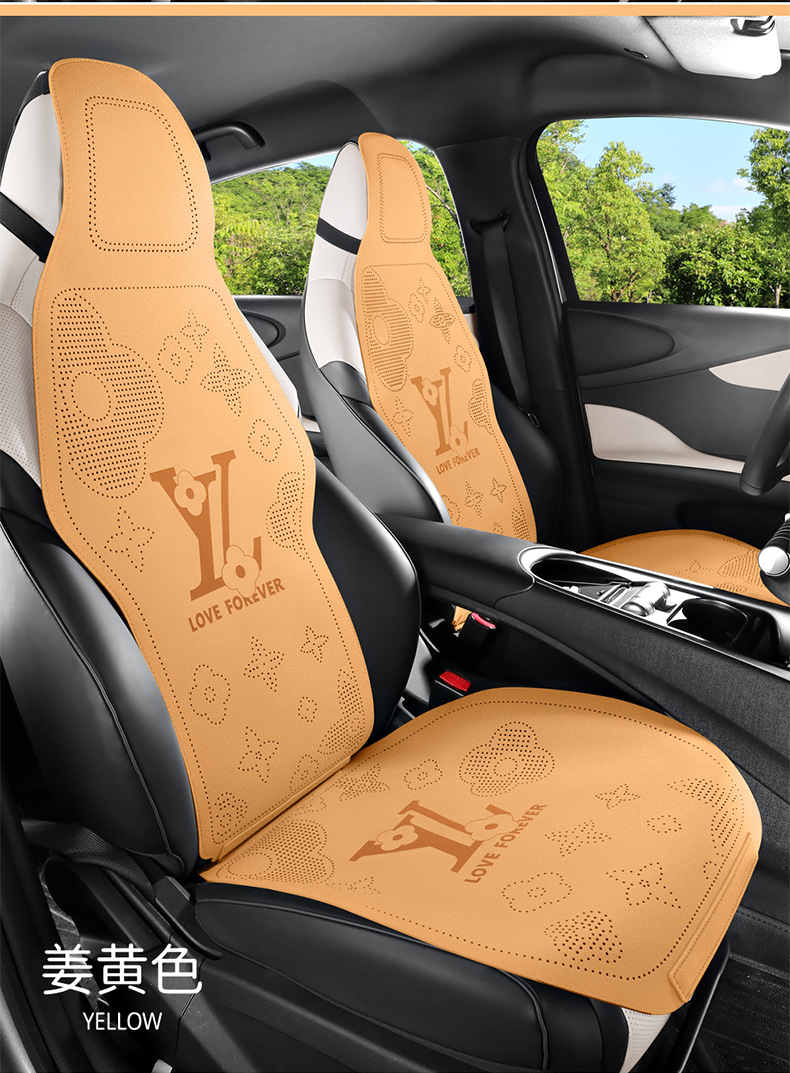 26 Types of Car-Specific Three-Piece Set of All-Season Suede Non-Slip Breathable Seat Covers for Driver, Passenger, and Rear Seats