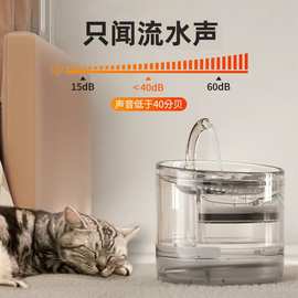 宠物透明水龙头饮水机猫咪喝水器自动循环流动水狗狗喂水盆智能