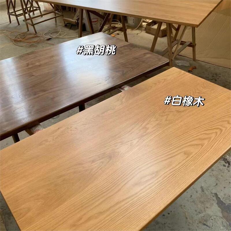 Black Walnut Cherry Wood Desk Solid Wood Office Desk Dining Table Board Bar Table Top Wear-Resistant Solid Wood Board Wood Material