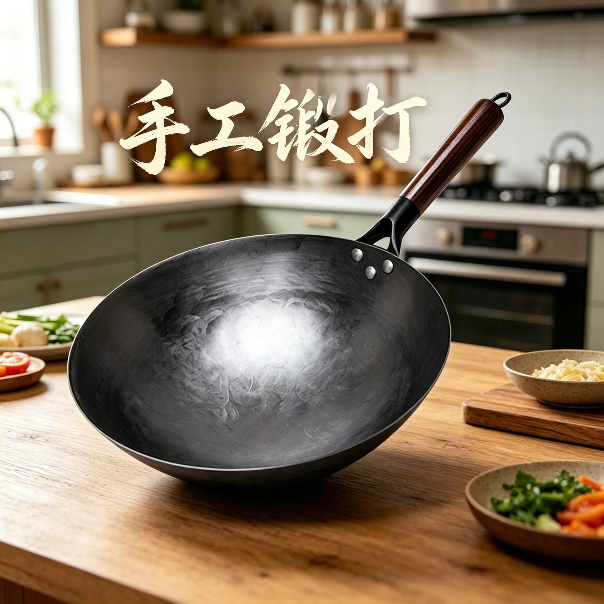 주방 용품 스톨 핸들 코팅되지 않은 프라이팬 제품 철 프라이팬 도매 붙지 않는 팬 가정용 프라이팬