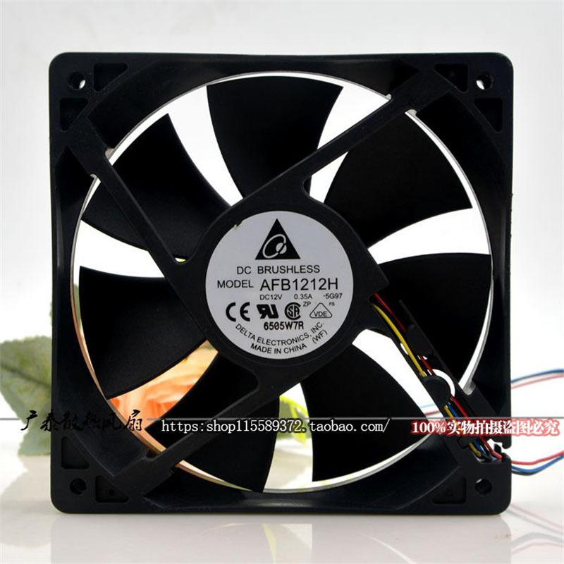 Original Afb1212H 12V 0.35A 12cm 12025 4-Wire Pwm Temperature Control Chassis Fan
