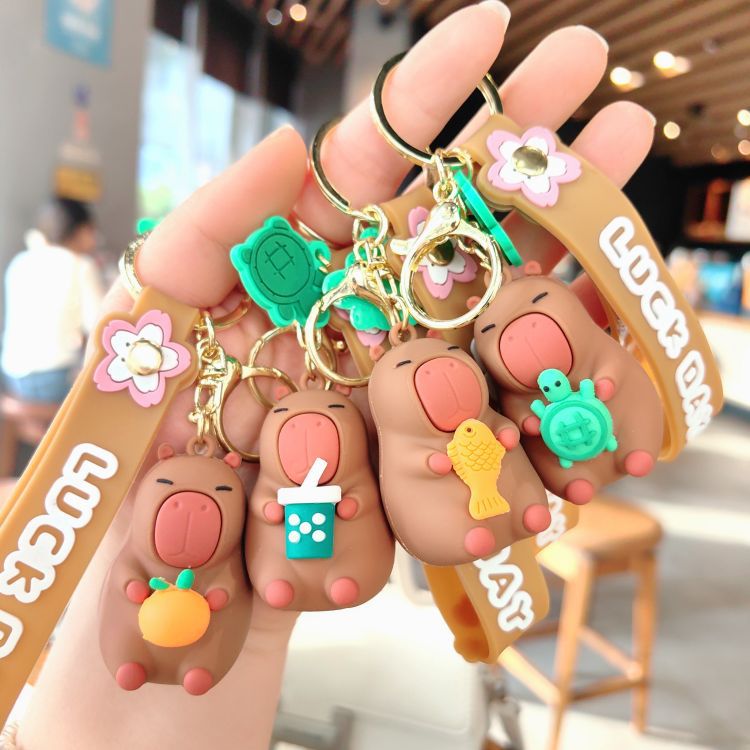 50g Weight Bag Pendant, Keychain Classification 1 Piece Quantity Daily, Street Occasion PVC Material Cartoon Character Pattern Unisex Gender Cute Style 1 Piece Cute Cartoon Character PVC Unisex Bag Pendant Keychain 2