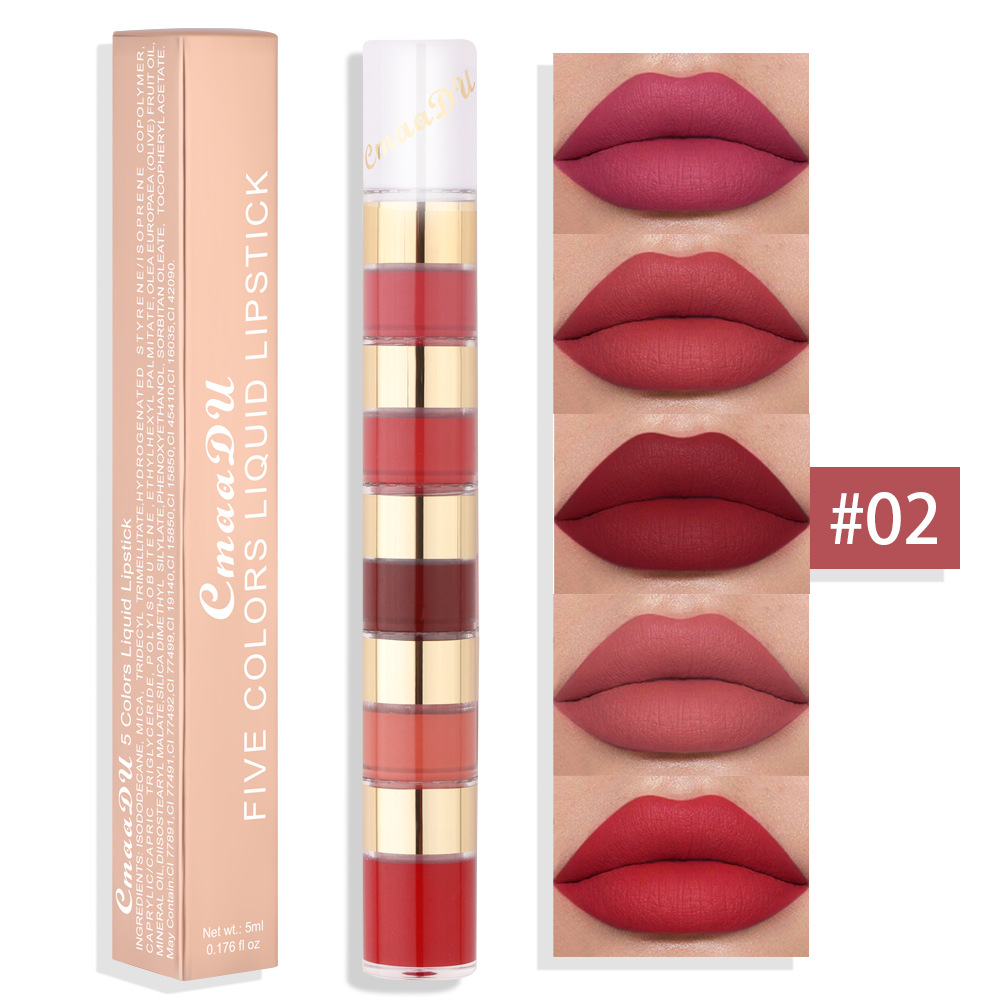 Check it out! Link Disclaimer - Exclusive for Foreign trade :CmaaDu 5-color Long-lasting Lip Gloss undefined