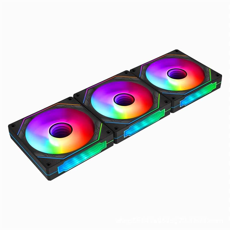 Тихий воздушный вентилятор для ноутбука (Prism) Pro5, 12 см ARGB, 5V 3-пин + PWM, 800–1600 об/мин