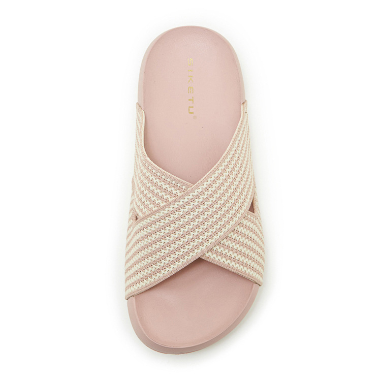 Dép sandal nữ xỏ ngón đế dày thoáng khí, nhẹ êm, phù hợp mùa hè — màu đen, màu hồng, màu kaki, màu mơ chi tiết 38