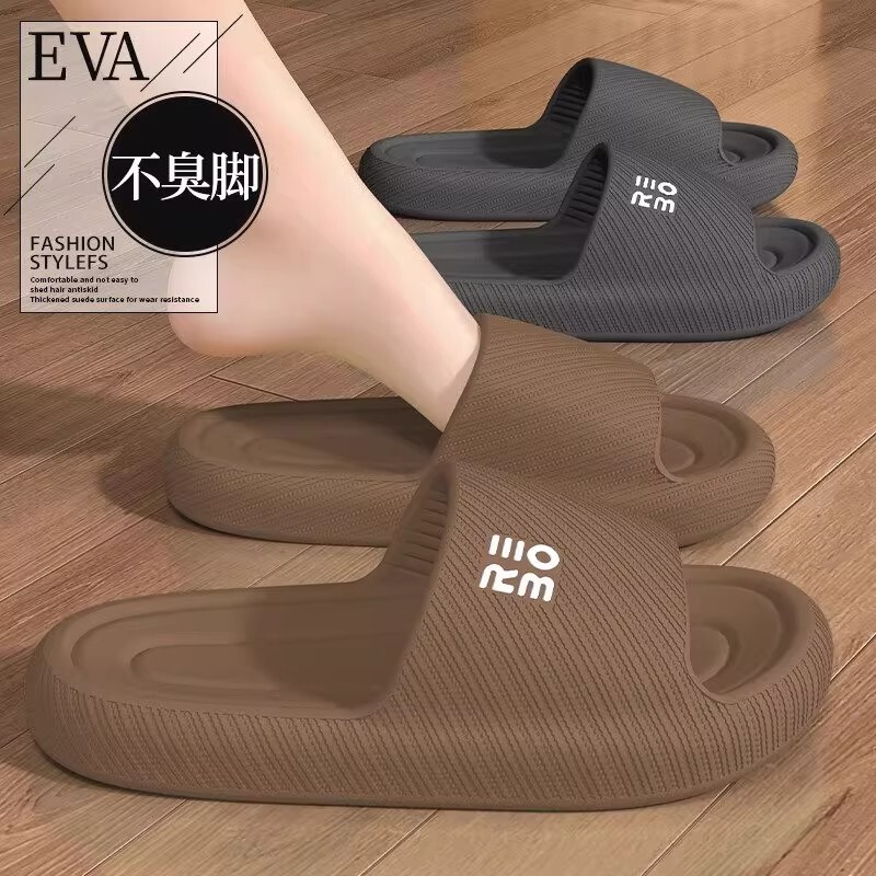 Foot Recreation Summer Men's Slippers Home Bathroom Soft Bottom Non-slip Thick Bottom Summer Outer Wear Eva Couple Sandals