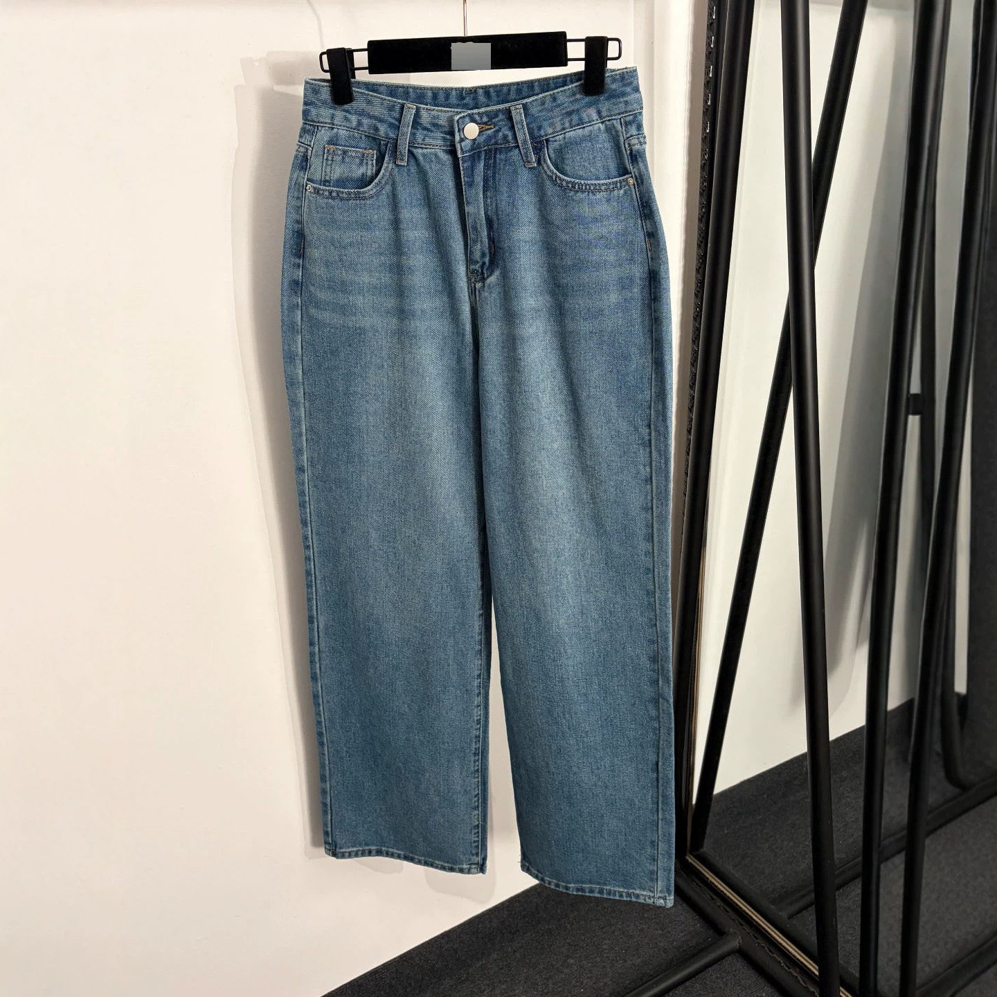 High-End Foreign Trade Stylish Slim-Fit Brand Premium New Denim Pants With Back Logo Embroidery And Pockets, Versatile_ecoleips.com