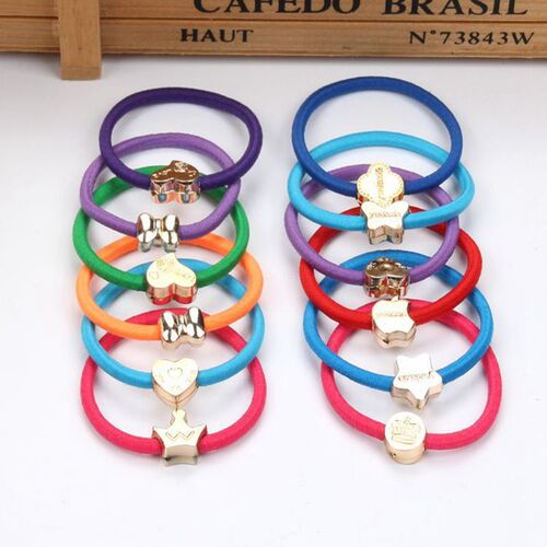 Cross-border new style gold bead hair band hair accessories Korean style hair rope hair tie rubber band 2 yuan store source jewelry