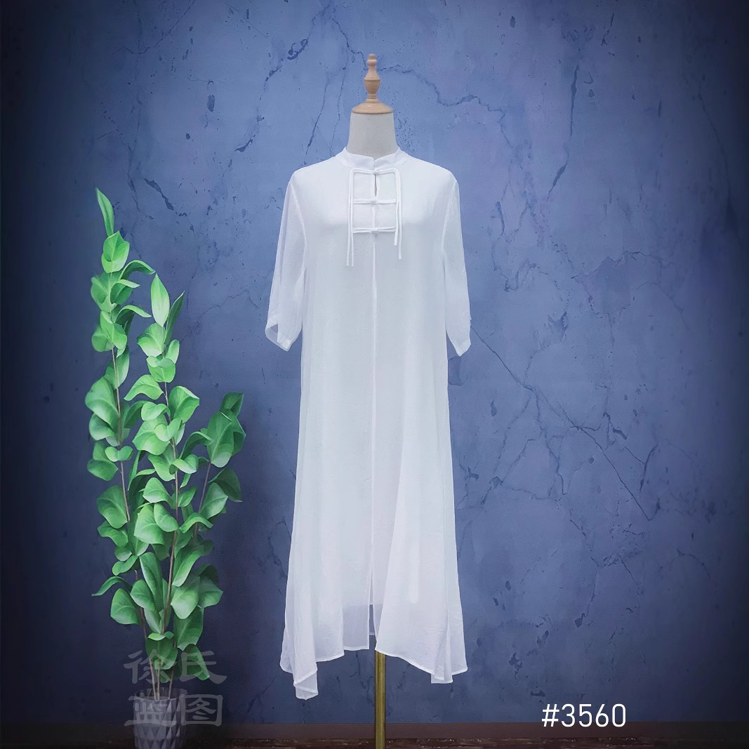 Summer retro white ethnic dress