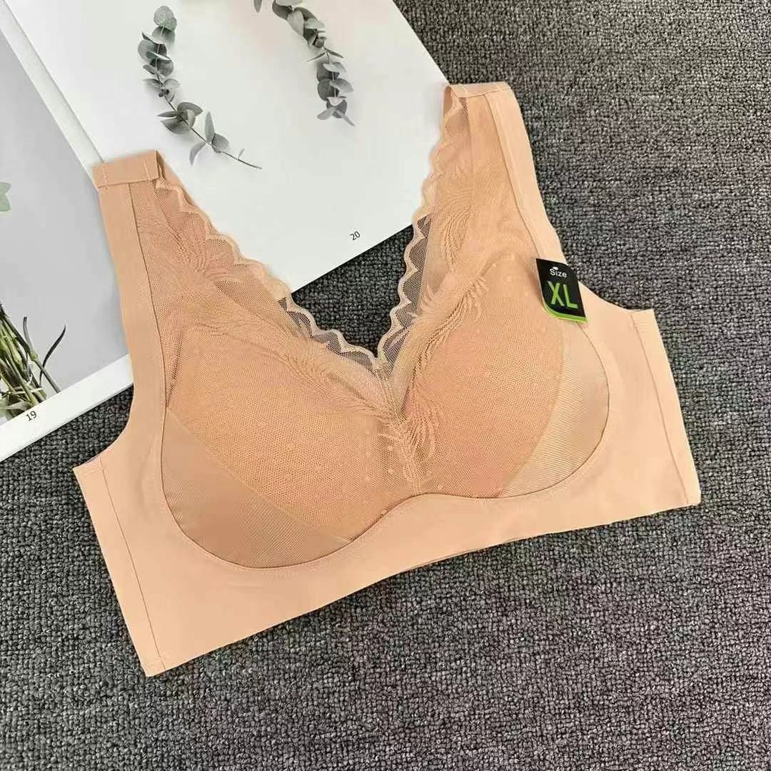 Inventario de bajo precio taza de látex sin rastro de alta calidad de belleza de espalda chaleco de mujer sin anillo de acero bra de yoga ropa interior deportiva mujer
