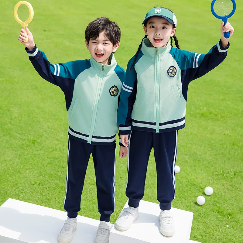 Autumn set for kindergarten, children's baseball sports uniform for students, British style, 3 piece set