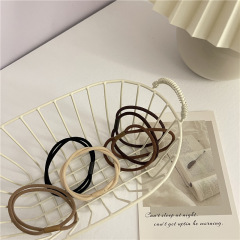 Pure Color Milk Coffee Series Hair Tie for Women - High Elasticity, Durable Hairband, Simple and New Style, Versatile Hair Accessory