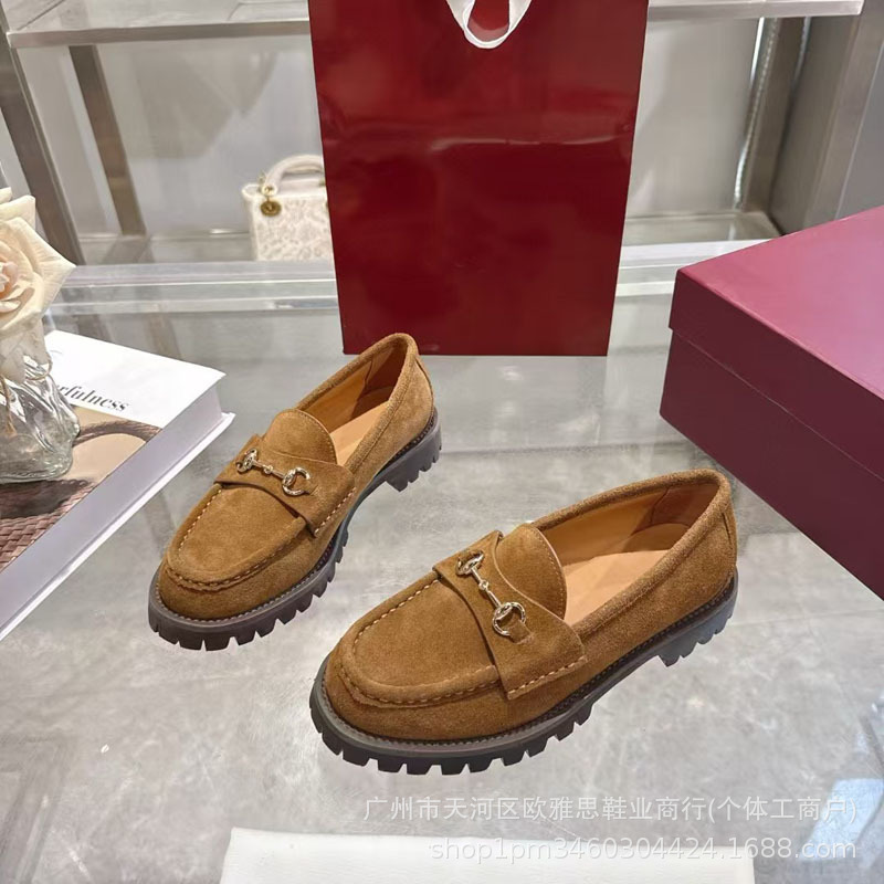 High-End Version~G Brand Bee Logo Thick-Soled Height-Increasing Loafers, 25 Styles of British Retro Leather Shoes