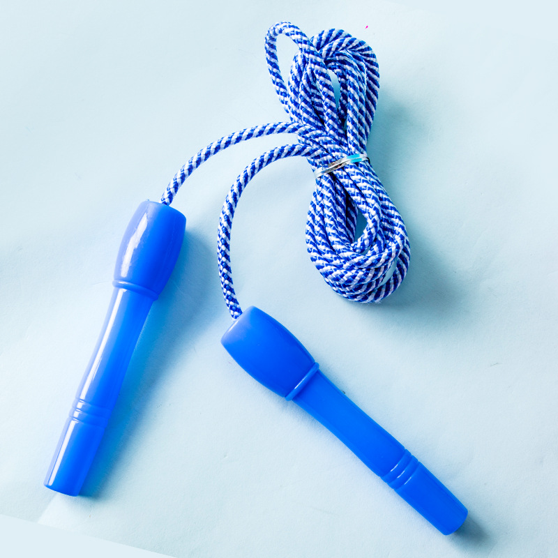 6110 cuerda de salto de acondicionamiento físico entrenamiento de niños prueba física cuerda de salto de algodón longitud ajustable cuerda deportiva