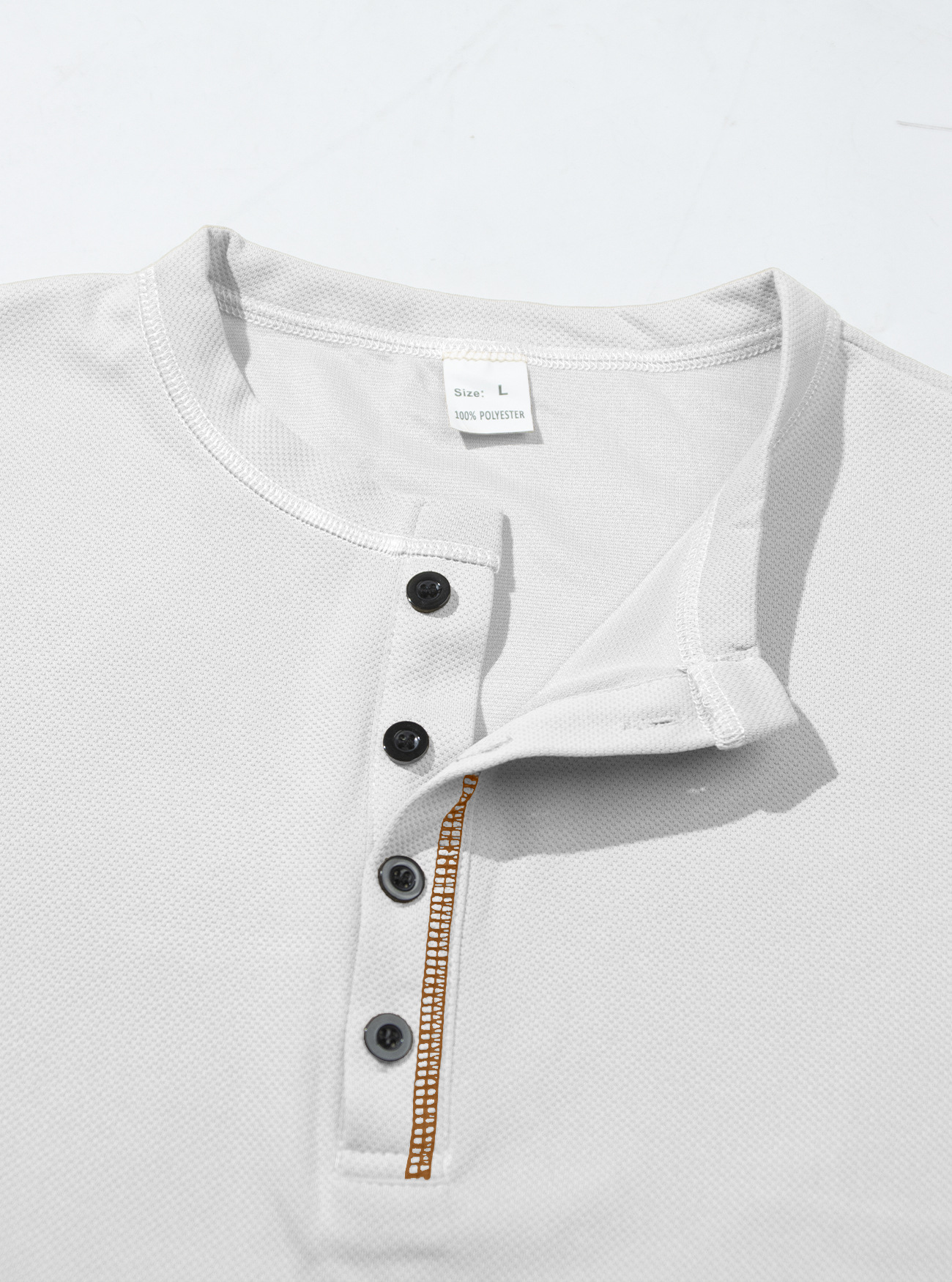 Herr polo retro kortärmad med ananasmönster och färgblock_voghion.com
