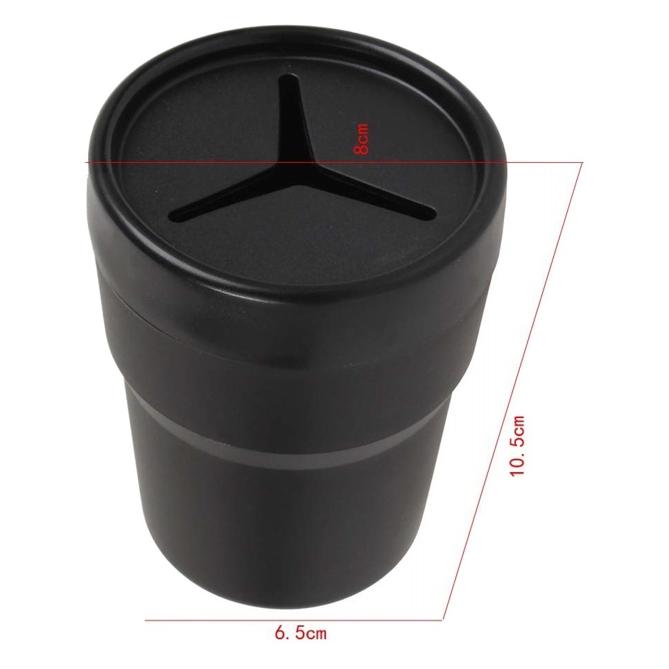 Multi-functional car mini dustbin with lid desktop storage ashtray storage box car cup holder trash can