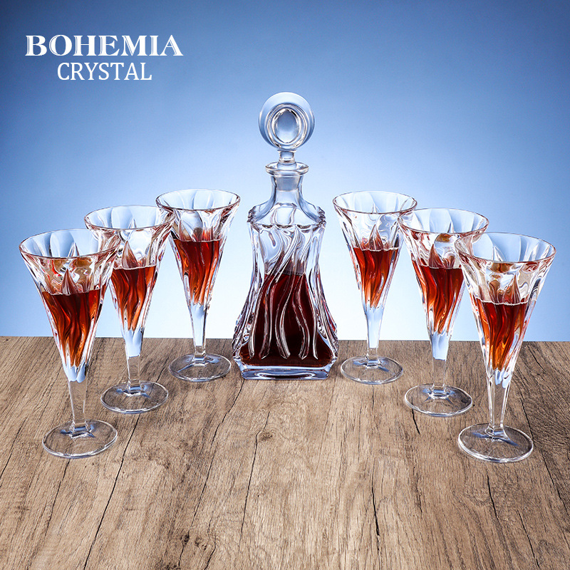 Vaso de whisky de cristal de alta gama importado de la República Checa, vaso de licores, vaso de vino extranjero, regalo de alojamiento, conjunto de vinos de lujo