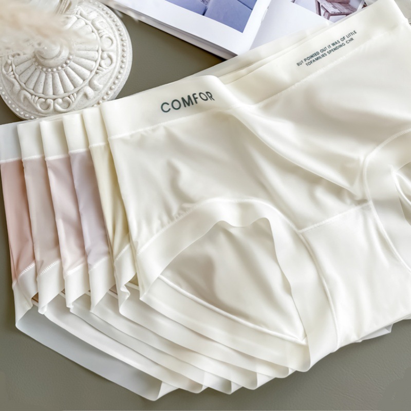 Pantalones interiores de seda de morera inferior seda de hielo antibacteriana máscara de secado rápido de verano pantalones de cintura transpirables se pueden usar externamente