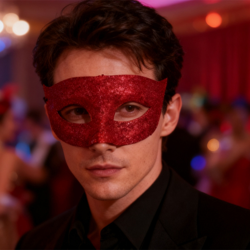 Nuevos productos máscaras de Halloween para adultos caballeros mitad cara guapo príncipe máscaras falsas de baile de maquillaje blancos props de espectáculo