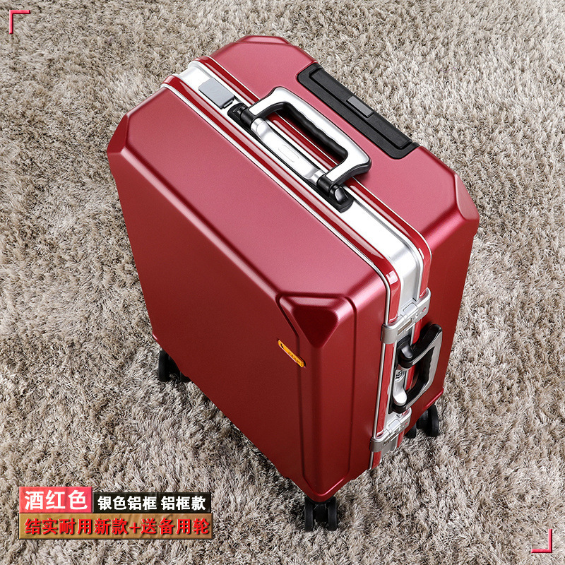 アルミフレームトロリースーツケース男性と女性のためのユニバーサルホイールスーツケース新しい大容量パスワードボックスビジネススーツケース学生|undefined