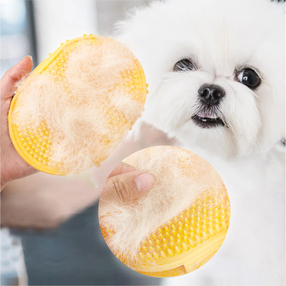 Pein de baño de masaje especial para mascotas para uso seco y húmedo para limpiar el cuero cabelludo, goteo de agua para masaje de cabello, pein de silicona para lavar el cabello