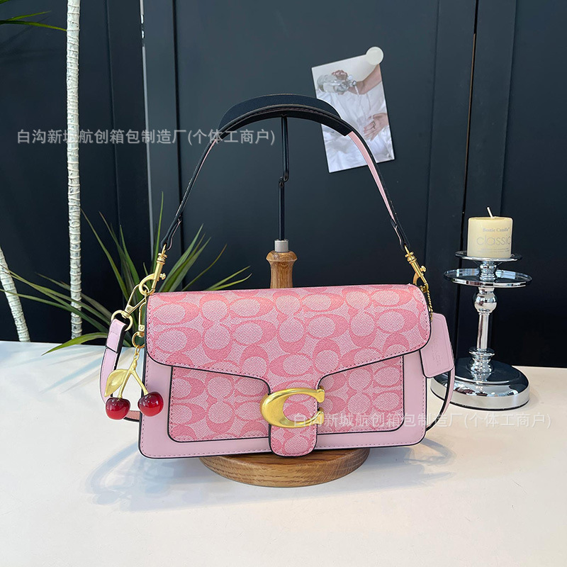 Cross-border fashion printed high-end small square bag, versatile and stylish underarm women's bag, simple trendy commuter crossbody bag