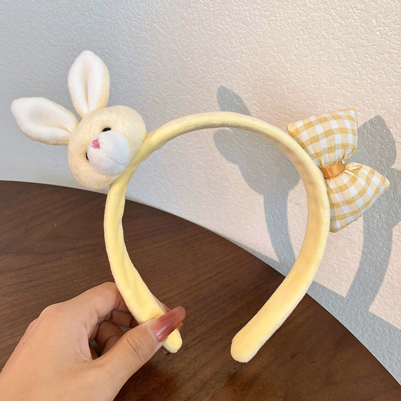 Cartoon facial lavado especial para mujeres 2024 nuevo cabello de peluche maquillaje prensado cabello lindos pinzas de cabello correa tocado