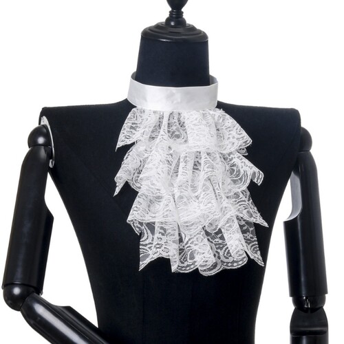  Vintage lace Ruff collar, court fake collar, saliva scarf, clown accessories, photography props