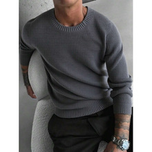Y 74347 Men's waffle crew sweater ��ʿ�����ë�¿羳����