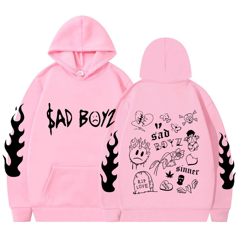 2025 Foreign Trade Aliexpress Hooded Sweatshirt European and American Sad Boy Trendy Fashion Casual Unisex Hooded Sweatshirt