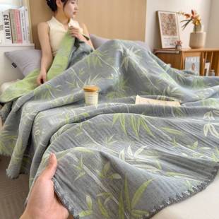 2025 Blanket New Style Pure Cotton Three-Layer Yarn Towel Quilt Pure Cotton Office Lunch Break Blanket Sofa Cover Blanket