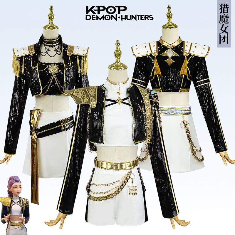 猎魔女团同款cos服儿童成人佐伊鲁米米拉黑金GoLden打歌服cosplay|undefined