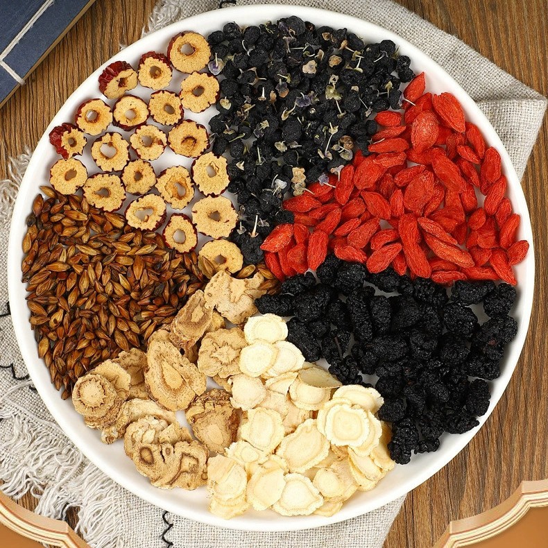 桑葚枸杞茶人参红枣搭黑枸杞泡茶男熬夜大麦红枣100g花茶养生茶包