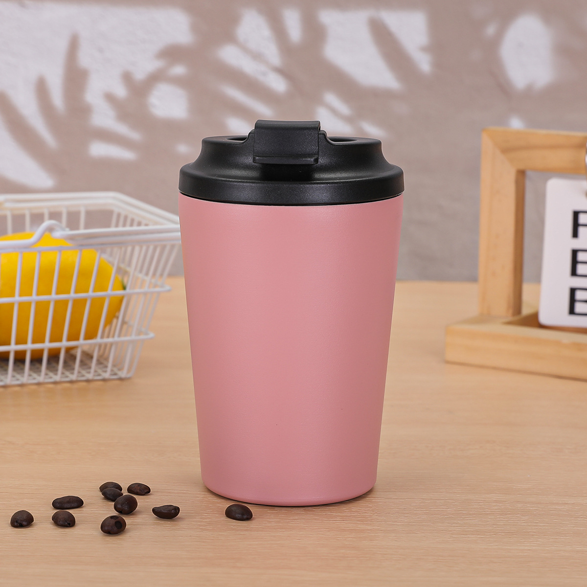 Nuevo taza de café de acero inoxidable al vacío transfronterizo taza de café portátil al aire libre taza aislante de agua de café