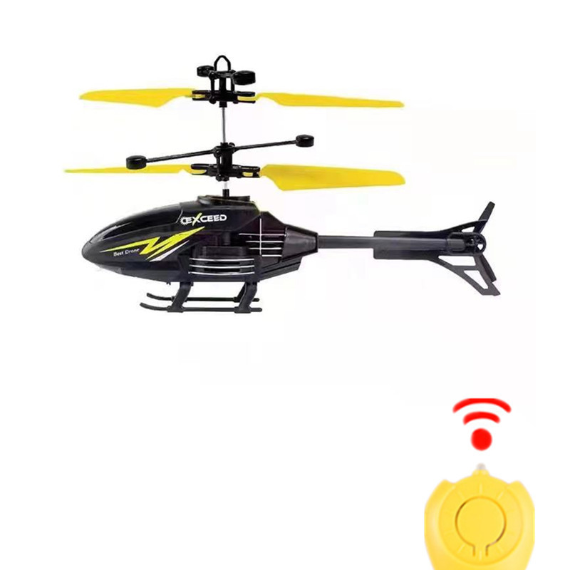 Avión negro hoja amarilla + interruptor de gota de agua