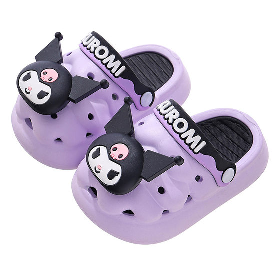 Kulomi Summer Children's Cave Shoes Girls' Non-slip Slip-on Feeling Parent-Child Baotou Breathable Children's Beach Sandals