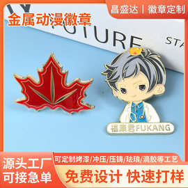 精美金属动漫徽章烤漆珐琅胸针周边LOGO校徽厂家胸章制作卡通图片